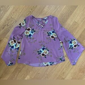 Mauve Flower Blouse